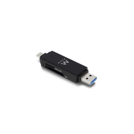 Ewent EW1075 lettore di schede Nero USB 3.0 (3.1 Gen 1) Type-A/Type-C