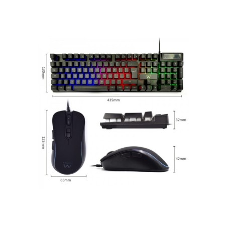 Ewent PL3200 KIT Tastiera e Mouse Gaming Led RGB QWERTY ITA